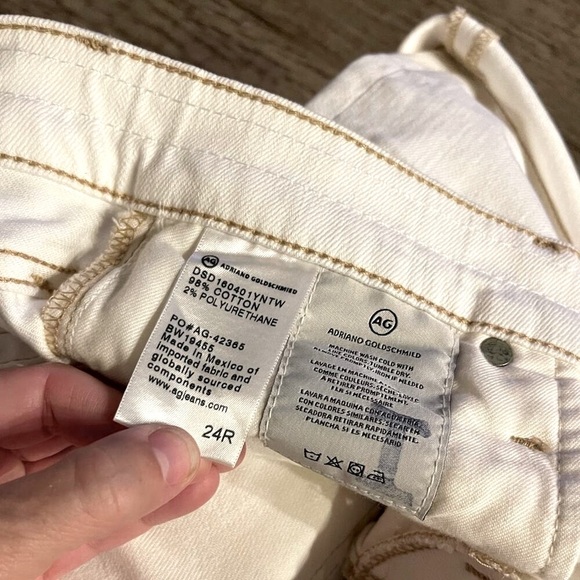 AG Nikki Denim Shorts in White. - Picture 6 of 6